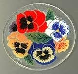 Peggy Karr Pansies Dessert Plate 6-in.