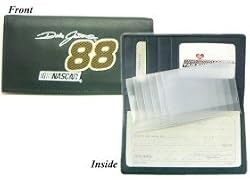 Dale Jarrett Embroidered Leather Checkbook Cover - NASCAR Sports Merchandise