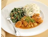 Seafood Medley w/Garlic Mashed & Green Beans Almondine
