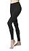 TLC Sport UK Women's Figure Firming Tummy Control Sculpting Compression Standard Waist Yoga Tights Leggings Black