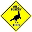 WILD TURKEY CROSSING hunt sport new sign