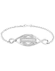 Harley-Davidson® .925 Silver Forever H-D Genuine Diamonds Twist Bracelet by Mod Jewelry