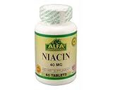 Alfa Vitamins Niacin 40 mg 60 tabs Metabolism Support Heart Health