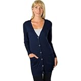 WeSC Women's Angelina Long Sleeve Cardigan, Peacoat Melange, Small