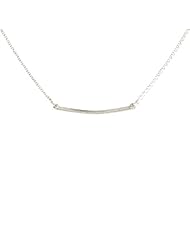 Dogeared Balance Large Square Bar Necklace, Sterling Silver