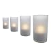 Rechargeable Candle Frosted Glass Votive Lights, Set of Four