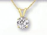 .15ct Round Brilliant Diamond Pendant Set In 14kt Gold