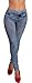 Women Seamless Denim Look Ripped Faux Jean Leggings Tights Pants