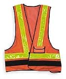Condor 1YAD2 Safety Vest, LED, Mesh, Orange/Lime