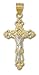 14kt Two-Tone Gold Crucifix. 1.5 Inches Long By 1 Inch Wide