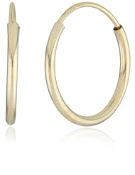 Kate & Lucy 10kt Gold 11mm Girls Hoop Earrings