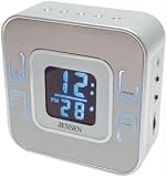 JENSEN JCR-266 Wall-Mountable AM/FM Dual Alarm Clock Radio