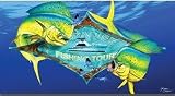 Dolphin Fish Fishing Tour Sign Beach Towel