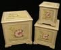 SEASHELL sea shell beach house seashore NESTING TRUNKS storage organizer boxes end table accent Home Decor SET 3