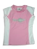 Max out Swimwear - Girls Rashguard Top, SPF 50, Pink, White