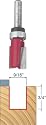 Freud 50-105 9/16-Inch Diameter Top Bearing Flush Trim Router Bit with 1/4-Inch Shank
