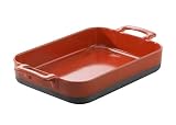 Revol Belle Cuisine 2.7-Quart Rectangular Roasting Dish, Red