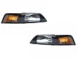 2001-2004 FORD MUSTANG HEADLIGHT MUSTANG 01-04 HL BLK SET