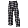 Black/White Elastic Flannel Pant