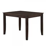 Walker Edison 48-Inch Solid Wood Dining Table, Espresso