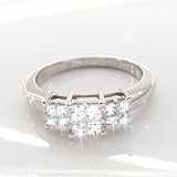 Image of 0.80 Carat Princess Diamond Engagement Ring in 18ct Solid White Gold