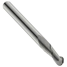 Niagara Cutter MEB230 Carbide Ball Nose End Mills, Inch, Uncoated (Bright) Finish, Roughing and Finishing Cut, 30 Degree Helix, For Use With All Materials