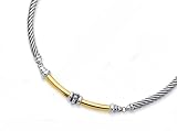 Sterling Silver and 18K Gold Overlay Necklace - Phillip Gabriel Collection