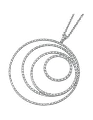 14K White Gold 1 1/2 Ct Tw Diamond Necklace