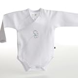 natubini Baby Newborn Body, weiß, Langarm, Größe 62/68
