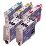 Epson Compatible 5-Pack T0431,T0442-T0444 (2Bk/C/M/Y) High capacity Black and Color Ink Cartridge for Epson Stylus C84/C86/CX6400/CX6600