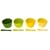 PT Dessert Bowls Set Melamine Green Assorted