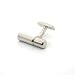 Machined Bar / Base metal cufflinks in high shine and brushed finish, Palladium Plated