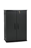 CD / DVD/ VHS 376 Lock It Up Storage Cabinet in Black Finish