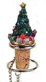 Hand Painted Christmas Tree Wine Bottle Stopper - MTB21