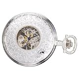 Charles Hubert Solid 925 Sterling Silver Off White Dial Pocket Watch