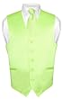 Men's LIME GREEN Dress Vest and NeckTie Set for Suit or Tuxedo