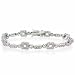 Square and Bar Sterling Silver Link Tennis Bracelet