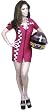 Double Zip Red Racer Girl Costume for Women