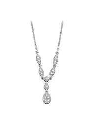 14K White Gold Diamond Necklace - 0.25 Ct. -- LIFETIME WARRANTY