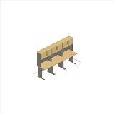 Bush Furniture Light Oak Advantage Series Computer Desk with Hutch