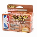 NBA All-Star Vitamin D Gummies, Formulated for Kids, Fruit Flavored 60 gummies