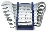 SK Tools Model SKT-86237  7 Piece SuperKrome« Fractional Short Combination Wrench Set