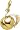 Peach, Gold Plated Silver Charm by Rembrandt Charms