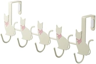 山崎実業 ドアハンガー猫 5連 横型 ホワイト 7934