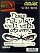 Does Not Play Well Vinyl Decal