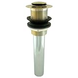 Elements of Design EV8002 Faucetier Vessel Sink Drain with Tail Tube Set-In, Polished Brass
