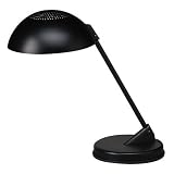 Ledu L563MB Incandescent Desk Lamp with Dome Shade, 18 High, Matte Black