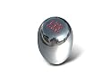JDM Shift Knob Design for Manual and E-shift - Type R Chrome with Red Shift Lettering