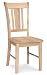 International Concepts C-10P Pair of Slat Back Chairs, Unfinished