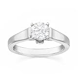 0.25 Carat VS2 - GIA Certified Diamond Solitaire Engagement Ring on 14k White Gold